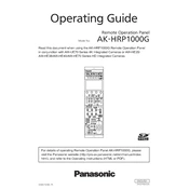 Panasonic AK-HRP1000G manual cover