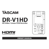 Tascam DR-V1HD manual cover