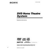 Sony DAV-DX155 manual cover