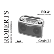 Roberts Gemini RD31 DAB 0 manual cover