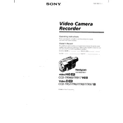 Sony CCD-TR57 manual cover