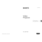 Sony VPL-VW715ES manual cover