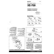 Sony XE-700 manual cover