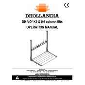 Dhollandia DH-VO K1 K9 manual cover