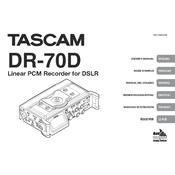 Tascam DR-70D manual cover