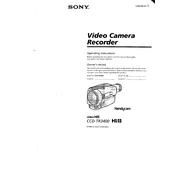 Sony CCD-TR3400 manual cover