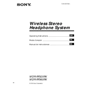 Sony MDR-RF920RK manual cover