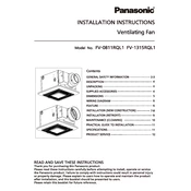 Panasonic FV-0811RQL1 manual cover