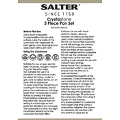 Salter BW06560 Crystalstone 5 Piece Pan Set manual cover