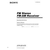 Sony STR-DE1075 manual cover