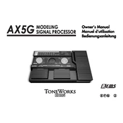 KORG AX5G manual cover