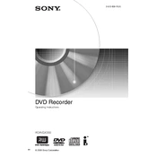 Sony RDR-GX330 manual cover