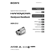 Sony HDR-CX12 manual cover