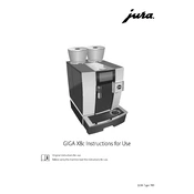 Jura Giga X8c Professional Coffee Machine manual cover