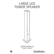 Goodmans B&M Large LED Twin Tower Speaker 328824 manual cover