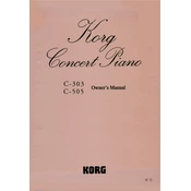 KORG C-303 manual cover