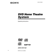 Sony DAV-DX150 manual cover