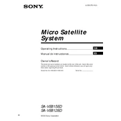 Sony SA-VE812ED manual cover