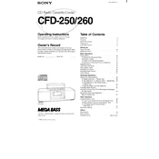 Sony CFD-250 manual cover