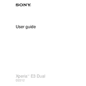 Sony D2212 Xperia E3 Dual manual cover