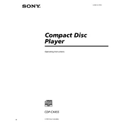 Sony CDP-CX455 manual cover