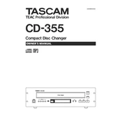 Tascam CD-355 manual cover