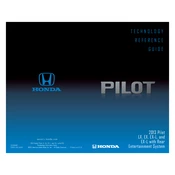 Honda Pilot LX EX EX-L and EX-L with Rear Entertainment System 2013 Technology manual cover