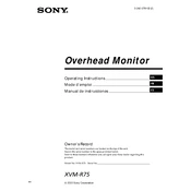 Sony XVM-R75 manual cover