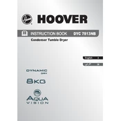 Hoover DYC 7813NB-80 manual cover