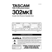 Tascam 302MKII manual cover