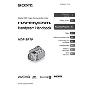 Sony HDR-SR10 manual cover