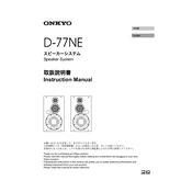 Onkyo D-77NE manual cover