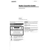 Sony CFS-B11 manual cover