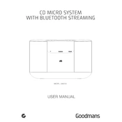 Goodmans B&M CD Micro System with Bluetooth Streaming 336723 manual cover