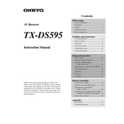 Onkyo TX DS595 manual cover