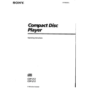 Sony CDP-212 manual cover