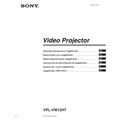 Sony VPL-VW12HT manual cover