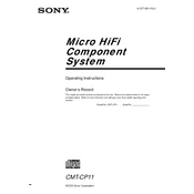 Sony CMT-CP11 manual cover