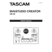 Tascam US-42 Interface manual cover