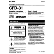 Sony CFD-31 manual cover