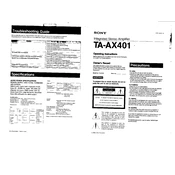 Sony TA-AX401 manual cover