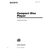 Sony CDP-CE575 manual cover