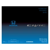 Honda Civic Sedan EX EX-L Si Natural Gas 2014 Technology manual cover