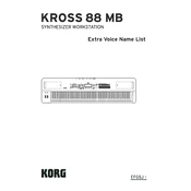 KORG KROSS 88 MB manual cover