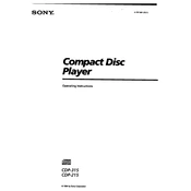 Sony CDP-215 manual cover