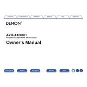 Denon AVR-X1600H (2019) AVR-X1600H manual cover