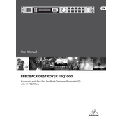 Behringer Feedback Destroyer Pro FBQ1000 manual cover