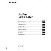 Sony SA WX90 manual cover