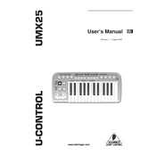 Behringer UMX25 manual cover