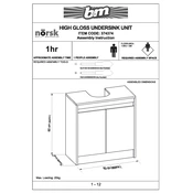 Norsk B&M High Gloss Undersink Unit 374374 manual cover